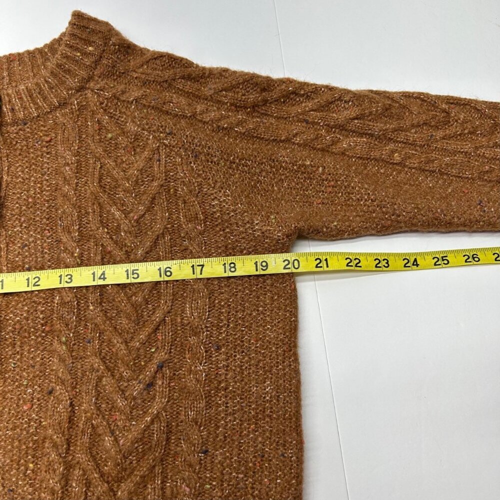 Old Navy Womens S Tall Cable Knit Button-Up Cardigan Sweater In Brown - Picture 13 of 14